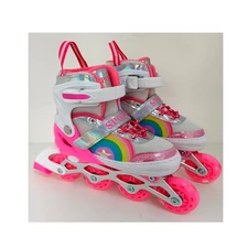 Детские ролики A4165-S-P розовые раздвижные размер 35-38